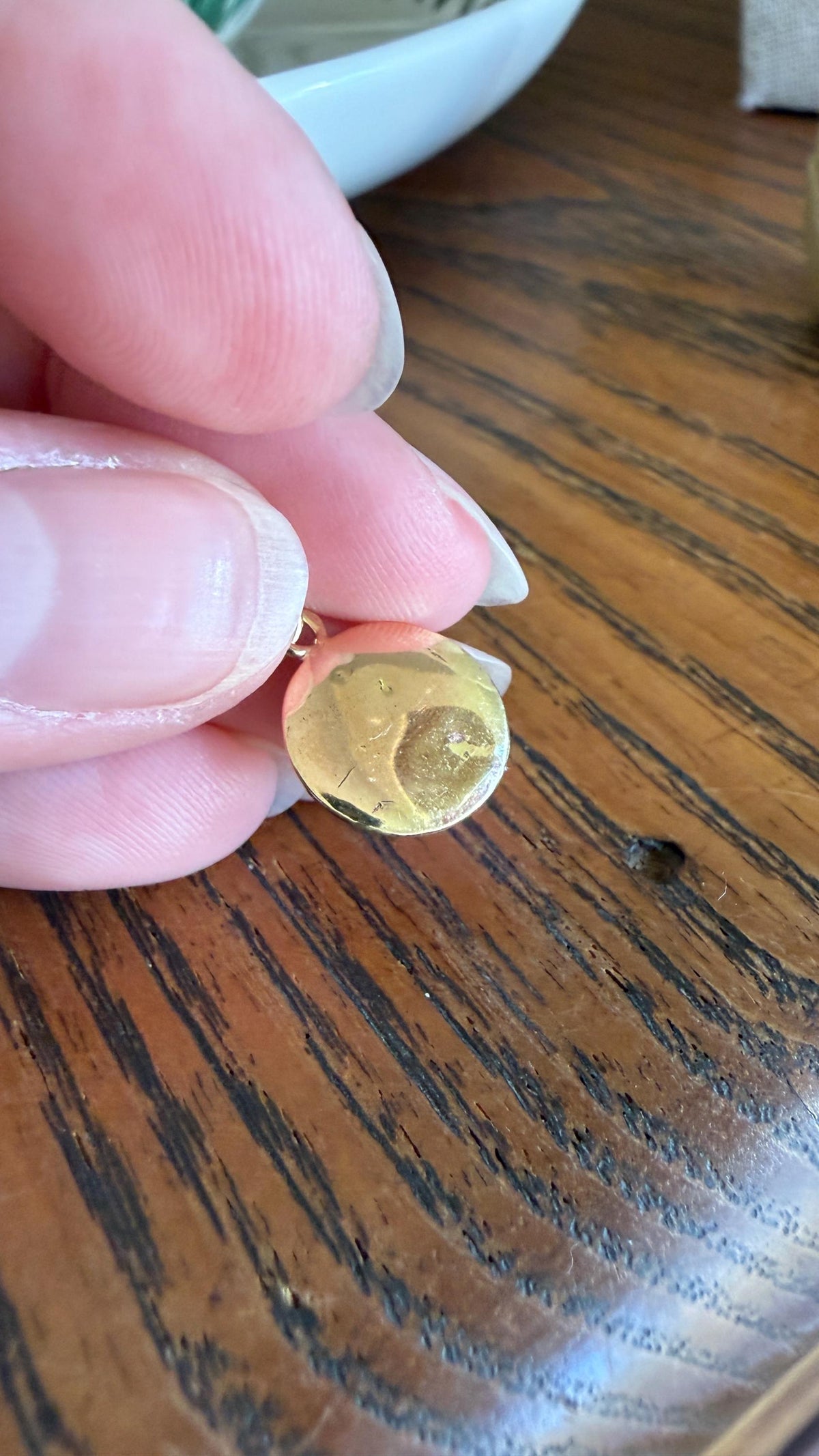 Antique Lucky Clover 14k Gold Solid Figural Green Enamel Pendant Charm Jugendstil Medallion Figural Good Luck Talisman #2
