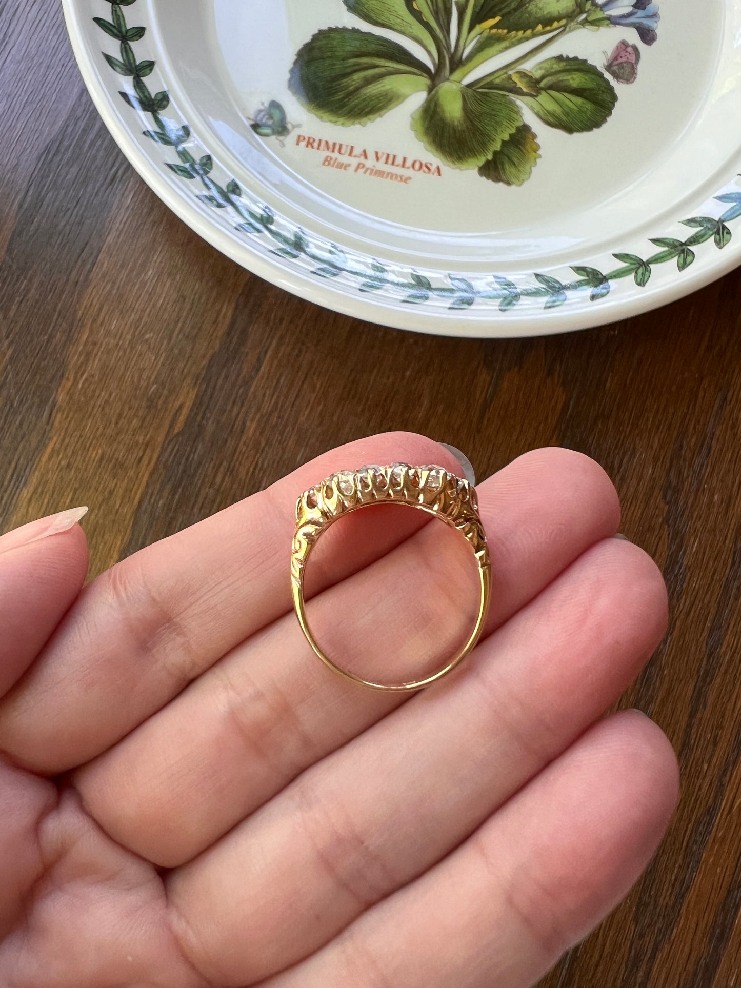 Victorian Antique 1.4 Carat Old Mine Cut DIAMOND Cobblestone GRID Cluster Ring 18k Gold Ring