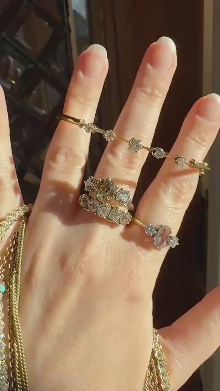 FIST Antique VICTORIAN Necklace Pendant Holder 11.2g 14k Pale Gold Solid Figural Curb Chain Hand