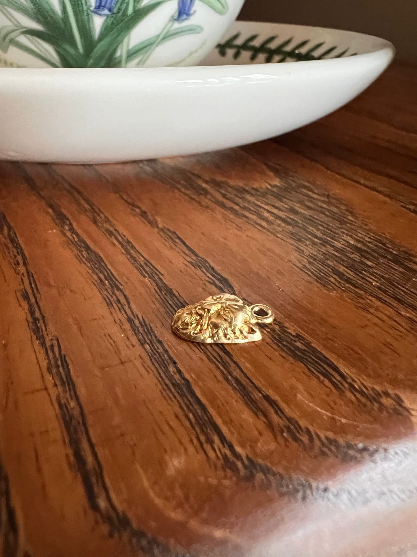 FACE TINIEST French Antique SATYR Victorian 18k Gold Pendant Charm Figural 3D Mythical Beast North Wind Devil Green Man Gargoyle Faun Pan