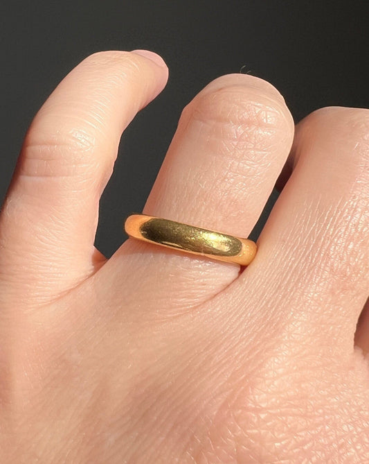 Chunky ANTIQUE TIFFANY & Co. Wedding Band 6.4g 22k Gold Ring Sturdy Donut Wide Romantic Gift Bridal Something Old Rare Buttery Glow Comfort
